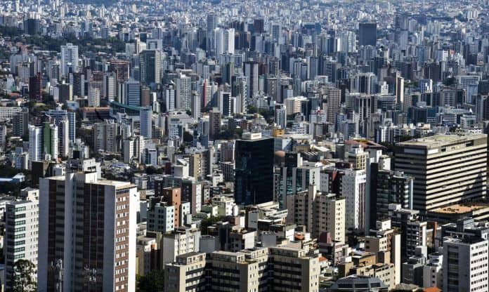 Fotografia área da cidade de Belo Horizonte