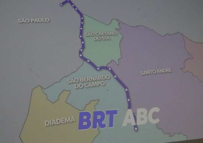 Fotografia do projeto do BRT-ABC