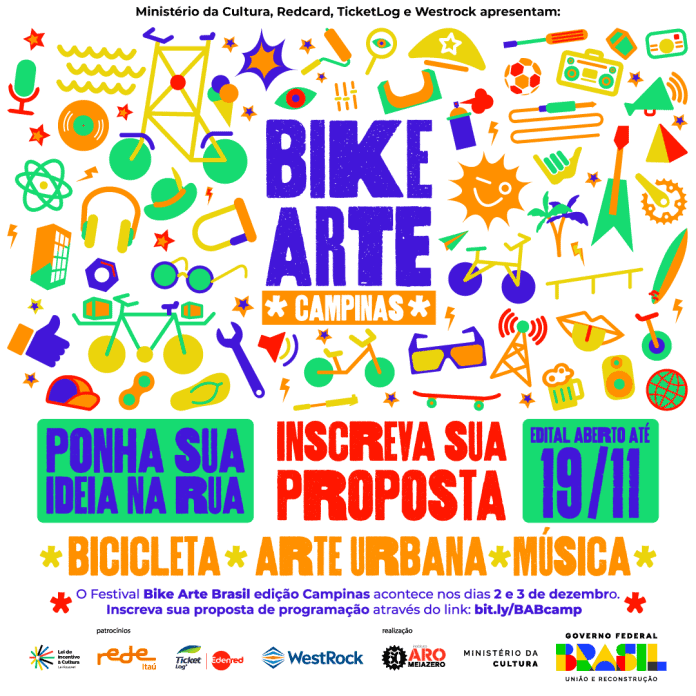 Bike Arte Brasil levará para Campinas muita arte, música e bicicleta