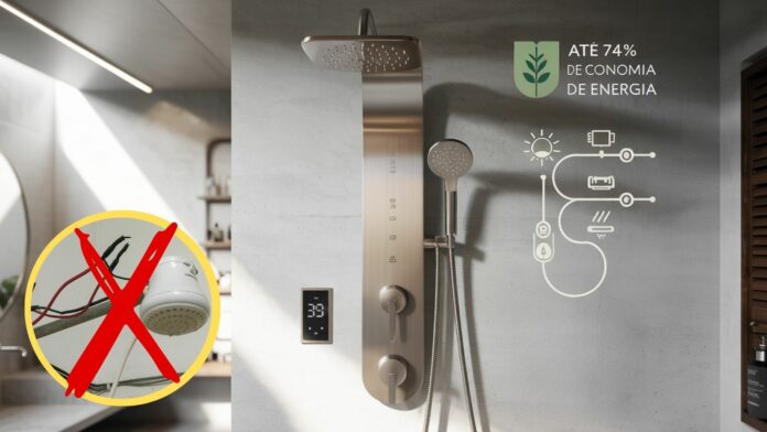 Nova tecnologia pode aposentar o chuveiro elétrico: conheça o modelo híbrido que promete banho quente com até 74% de economia na conta de luz